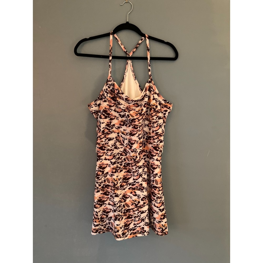 Pink Animal-Print Athletic Dress with built-in skorts